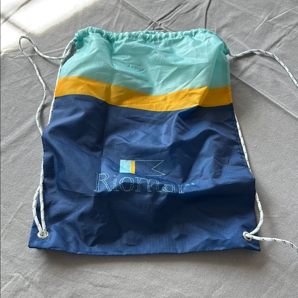 Blue and Yellow Drawstring Bag - Picture 3 of 5